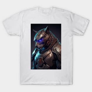 Cyborg Cyberpunk Wolf T-Shirt